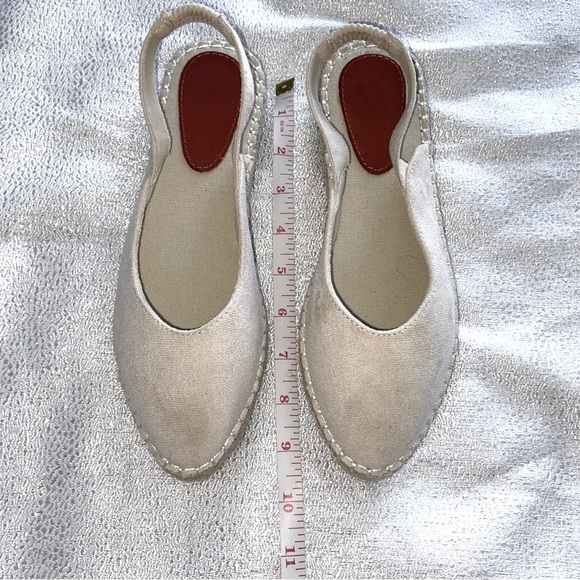 Straw Pointed Beige Tan Sandal Slip-On Shoes - Picture 4 of 7